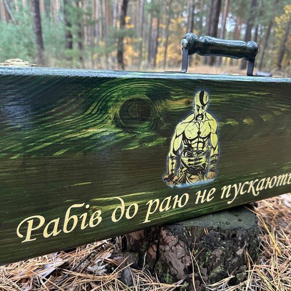 Набір шампурів у дерев'яному кейсі з 11 предметів Н-3800 фото