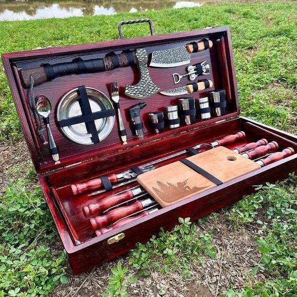 Набір шампурів у дерев'яному кейсі "FireSet&rdquo; FireSet фото